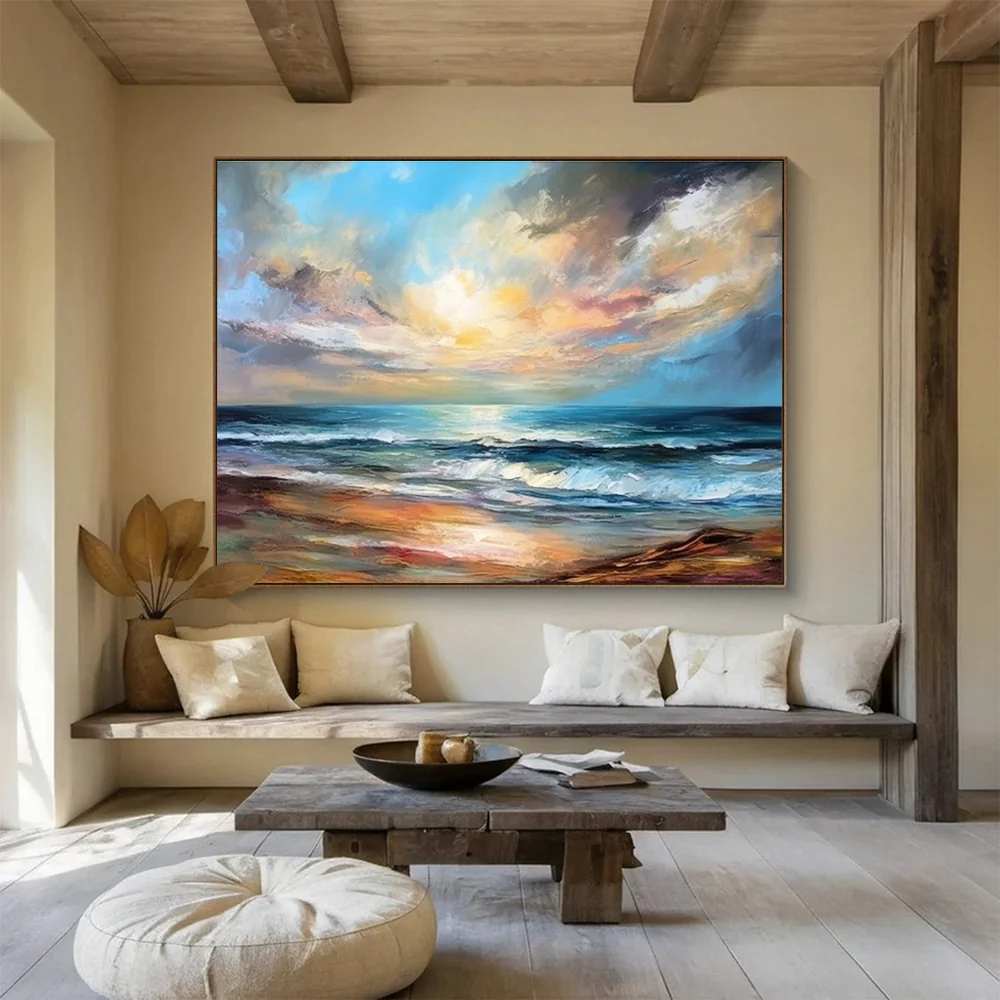 They Original Beach Abstract Island Abstract Canvas Artwork H8K3A